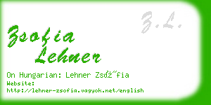 zsofia lehner business card